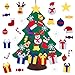 JIALWEN Felt Christmas Tree for Toddlers Kids Wall with 26pcs Detachable Ornaments DIY Set Wall Hanging Xmas Gifts Christmas Party Decorations - Image 3