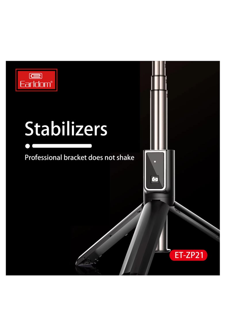 EARLDOM Selfie Stick With 6inch Led Ring Photography Light Foldable Tripod Monopod Portable Selfie 6 Inch Ring Light For Tripod - Image 4