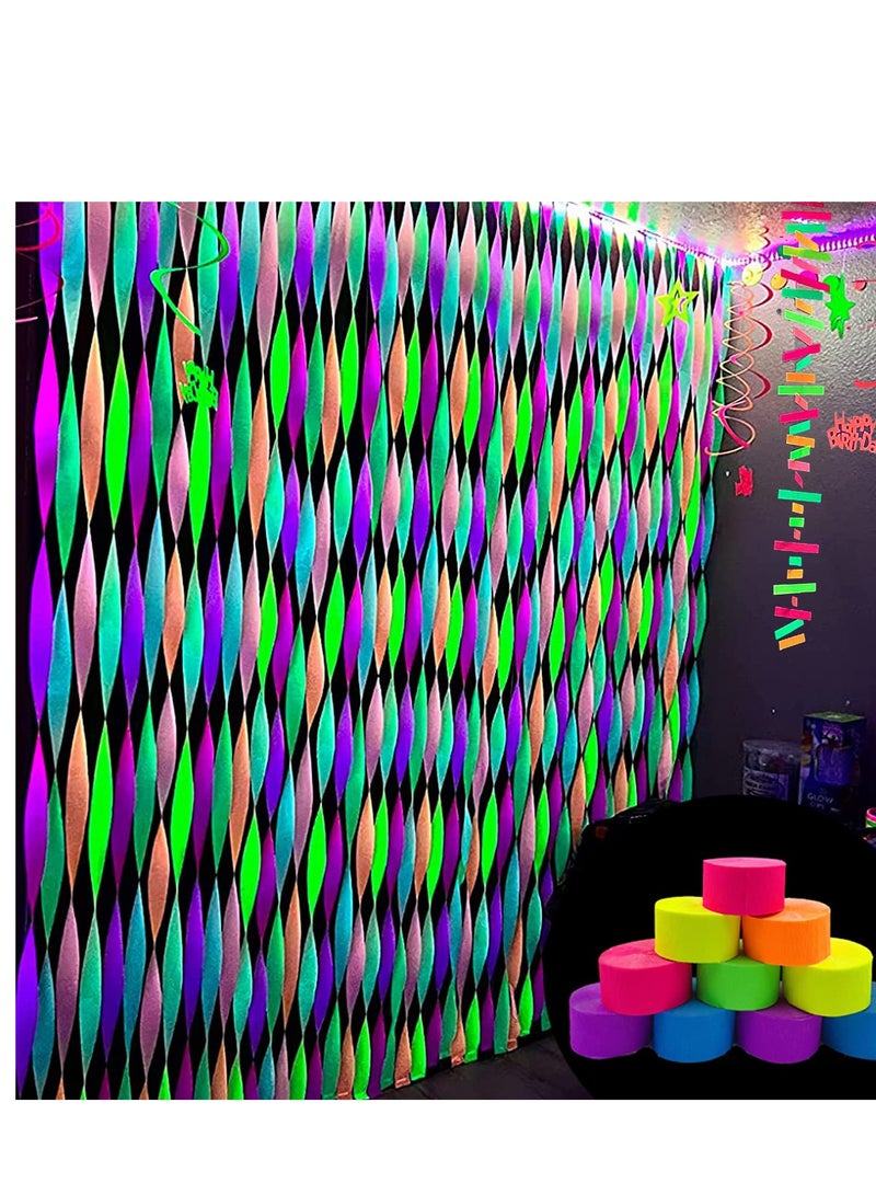 Terabyte Colourful Crepe Paper Streamer Ribbon Decorations for Birthday Craft Decoration and Various Festivals & Party (10 PIECS) 10 X 3 METER / 10 COLORS - Image 4