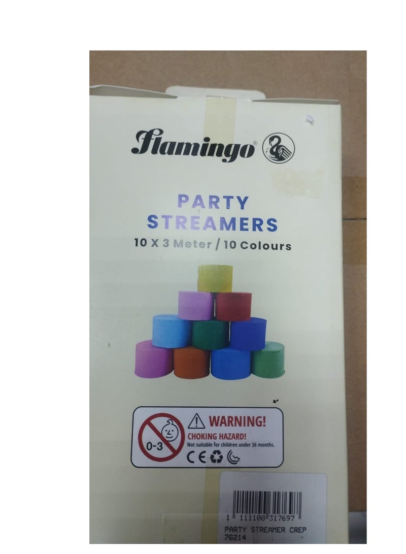 Terabyte Colourful Crepe Paper Streamer Ribbon Decorations for Birthday Craft Decoration and Various Festivals & Party (10 PIECS) 10 X 3 METER / 10 COLORS - Image 5