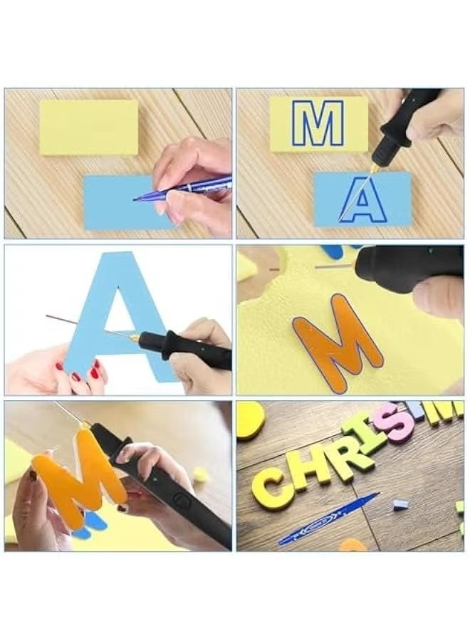 Ailily Electric Foam Cutter Kit ,Hot Wire Cutting Pen,8 in 1 Styrofoam Carving Pen Tools Set for Polyethylene Eva Crafts,Hot Wire Cutter and Polystyrene Cutting Tool（British Standard） - Image 5