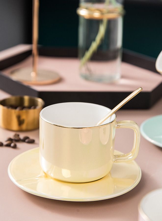 XIANGYU 2-Piece 150ml Elegant Luxurious Home Coffee Cup Afternoon Tea Ceramic Cups And Saucer Set - Image 3