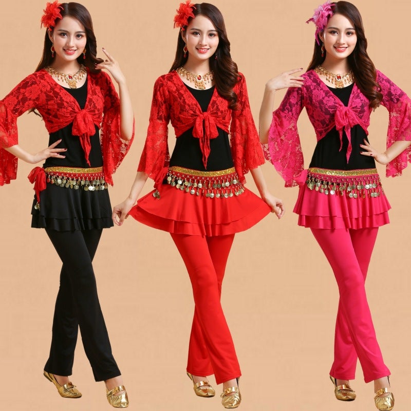 New Square Dance Suit Fitness Dance Group Dance Costume Yangko Dance Dance Table Performance Practice Suit - Image 3