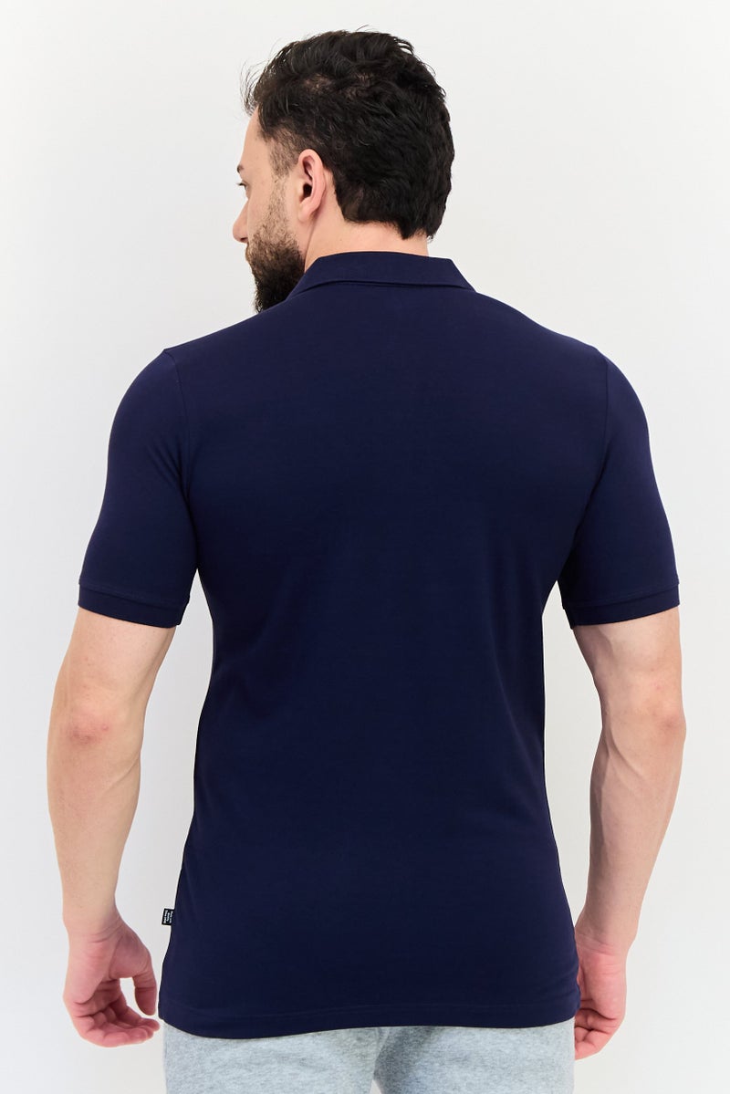 PUMA Men Sportswear Fit Short Sleeves Outdoor Polo Shirt, Navy - Image 3