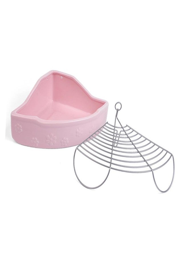 BESPORTBLE Colorful Pet Toilet Basin for Rabbits Guinea Pigs Durable Ceramic Easy-Clean Design for Litter Training and Comfort Pink - Image 5