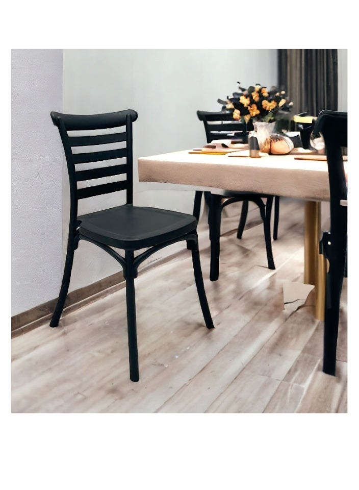 SMART HOME Set of 2 Fiber Chairs with Modern Design and Sturdy Legs - 45x45x80 cm | Durable Seat for Offices, Dining Rooms, Coffee Shops, Gardens, and Outdoor Lounges - Image 3