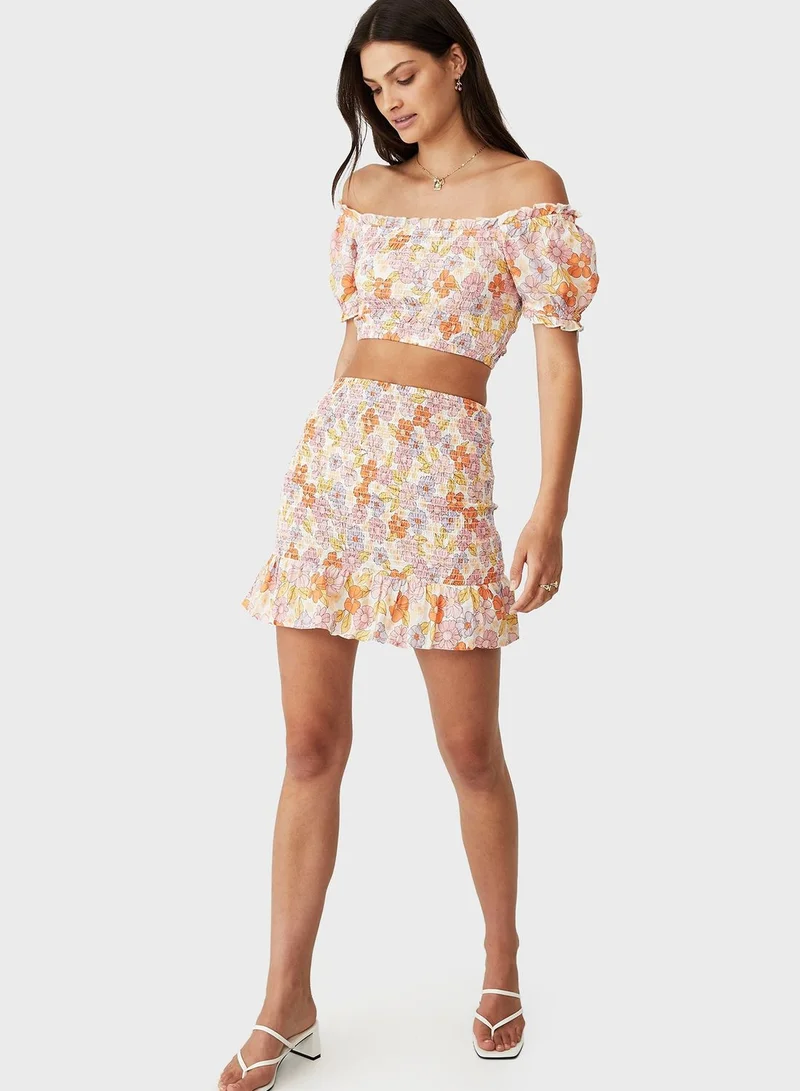 Cotton On Puff Shirred Top