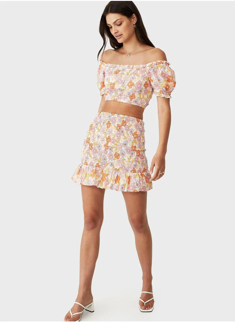 Cotton On Puff Shirred Top