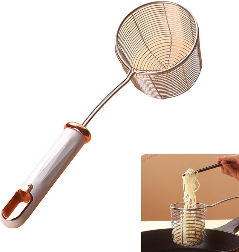 Stainless Steel Long Handle Colander Skimmer Thickened Deepening Strainer Spoon Kitchen Accessories Frying Tool Cooking Skimmer Spoon - Image 2