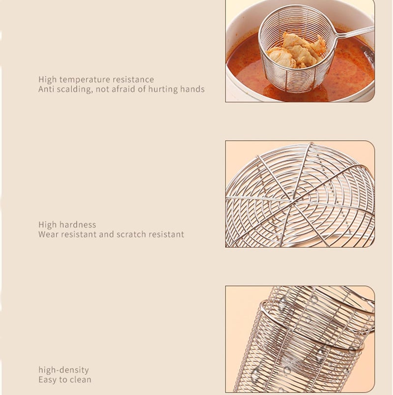 Stainless Steel Long Handle Colander Skimmer Thickened Deepening Strainer Spoon Kitchen Accessories Frying Tool Cooking Skimmer Spoon - Image 3