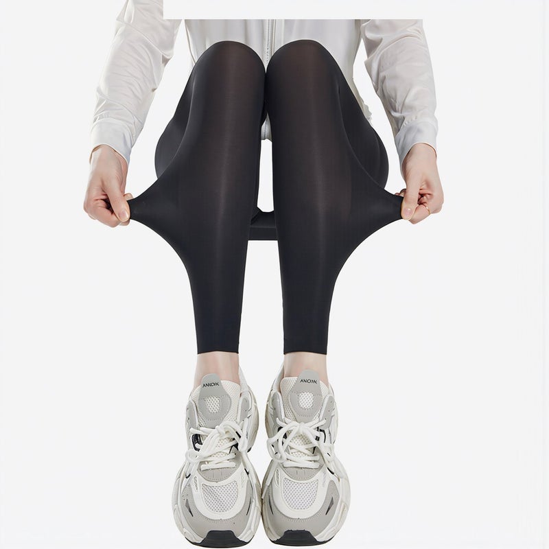 Ultra Light Foldable Leggings Portable Travel Gym Outdoor Black Capri M - Image 1