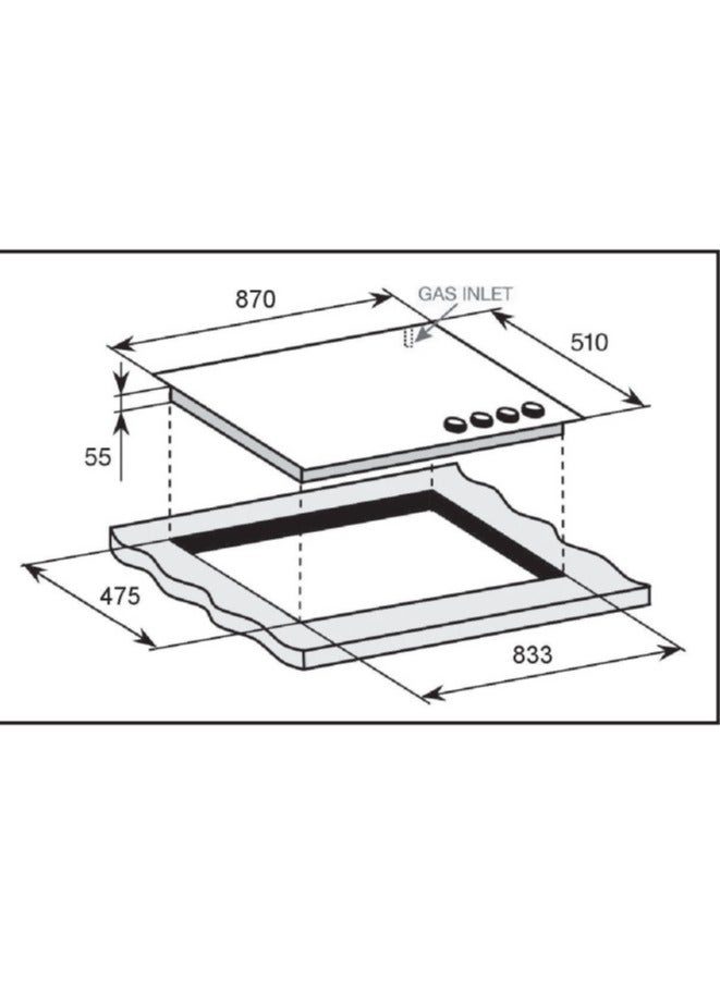 GL General General GL 5 Burners Side keys Built in Cooker, 90x52 cm, Wide Stand, heavy Duty, Easy to Clean, Auto Burn, total Safety - Image 4