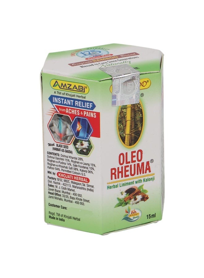 LooLoo Oleo Rheuma Herbal Liniment With Kalonji 15 ML - Image 2
