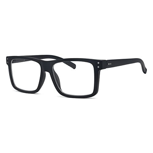 Eyekepper Oversized Reading Glasses Square Large Frame Readers for Men and Women - Black +1.50 - Image 1