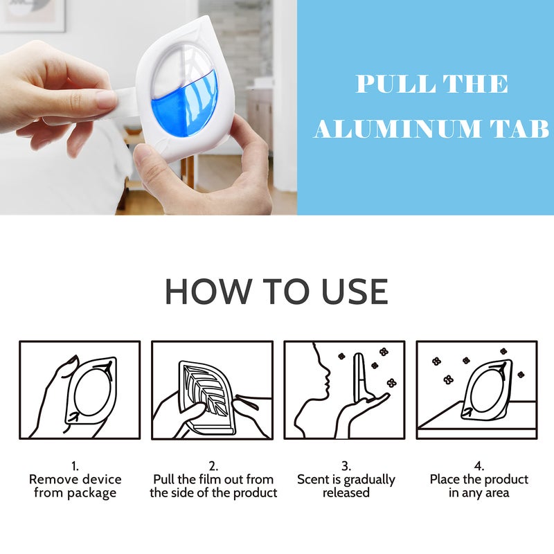 Clean-n-Fresh Air Deodorizer  4 Pack  Ocean Scent  Odor Eliminator for Small Area Closets Bathroom Pets Strong Odor  Up to 120 Days - Image 5