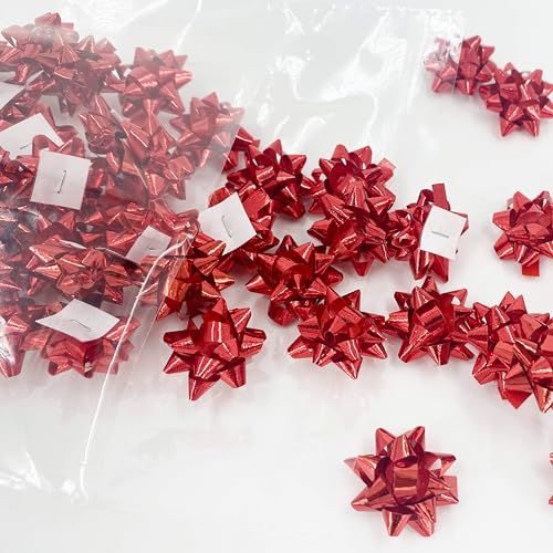 Granatan Red Bow 100 Pcs, 1" Small Gift Bows for Wrapping, Occasions: Christmas, Valentines Day, Holiday, Birthday, Party - Image 3