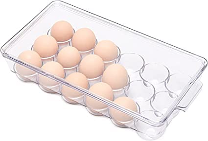 FreshDcart 18 Eggs Holder for Refrigerator Clear Eggs Container for Fridge Kitchen Standard Acrylic Material Pack of 1 FDC103 - Image 4