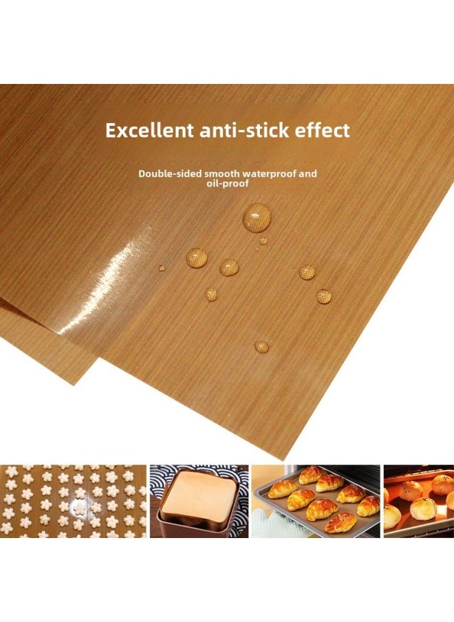 Generic - Teflon High Temperature Cloth Baking Oilcloth Oven Baking Non-staining Cloth Thickened High Temperature Resistant Baking Tray Mat Repeated Use-color:Brown Color -Specifications:55cm*70cm - Image 1