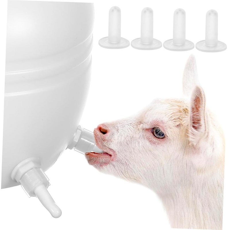 6pcs Nursing Bottle Nipples for Lambs and Calves Biting Feeding Teats Easy to Install and with Goat Feeding Bottles for Young Livestock - Image 3