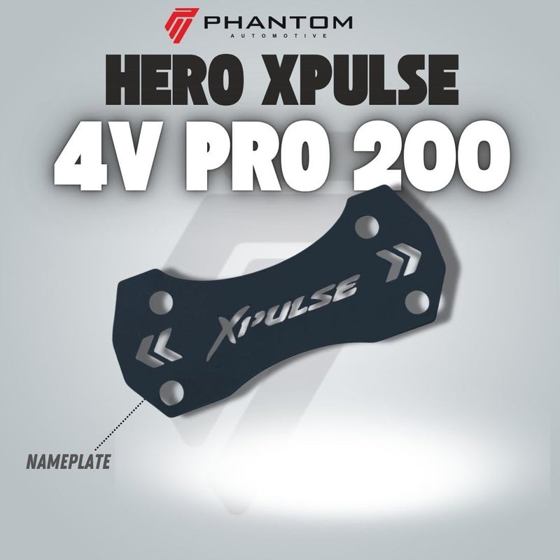 Phantom Hero X-Pulse Name Plate – Durable & Stylish Motorcycle Badge OEM Fit for X-Pulse 200/4V | Easy Installation (Black) - Image 2