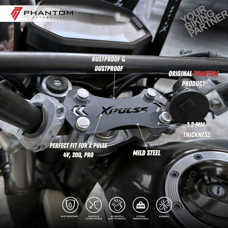 Phantom Hero X-Pulse Name Plate – Durable & Stylish Motorcycle Badge OEM Fit for X-Pulse 200/4V | Easy Installation (Black) - Image 4