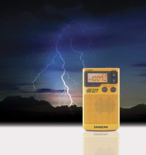 Sangean DT-400W Weather Alert Pocket Radio, AM/FM, Yellow - Image 3