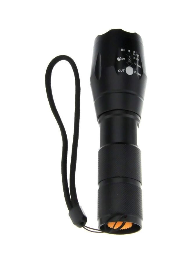 NIBEMINENT Mini Zoom Tactical LED Flashlight Black 6x10cm - Image 2