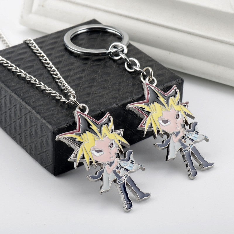 HC Yu-Gi-Oh! Metal Horus Eye Scepter Wisdom Wheel Building Blocks Pyramid Necklace Keychain - Image 4