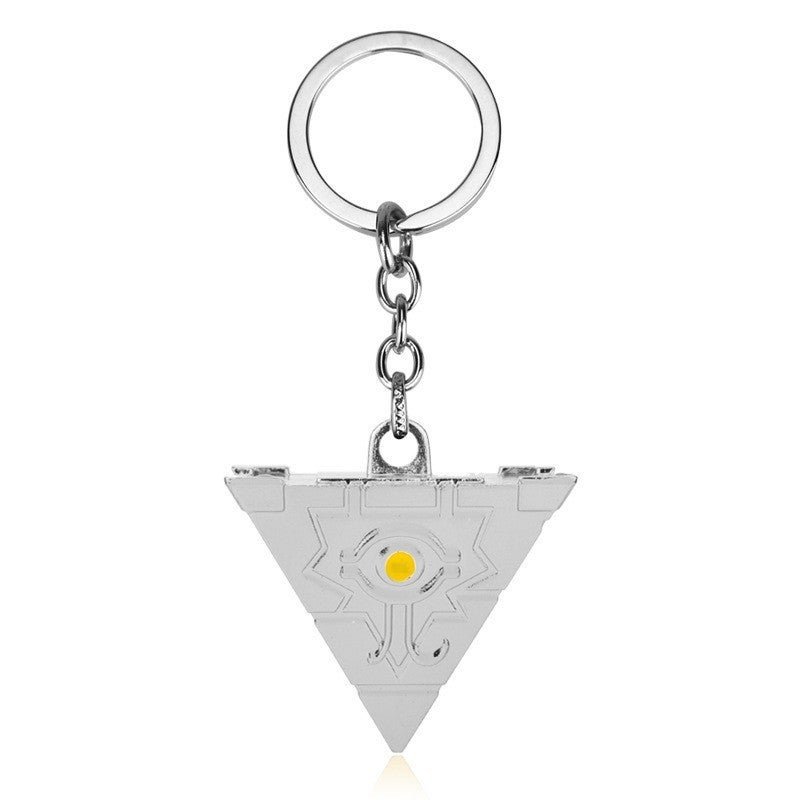 HC Yu-Gi-Oh! Metal Horus Eye Scepter Wisdom Wheel Building Blocks Pyramid Necklace Keychain - Image 1
