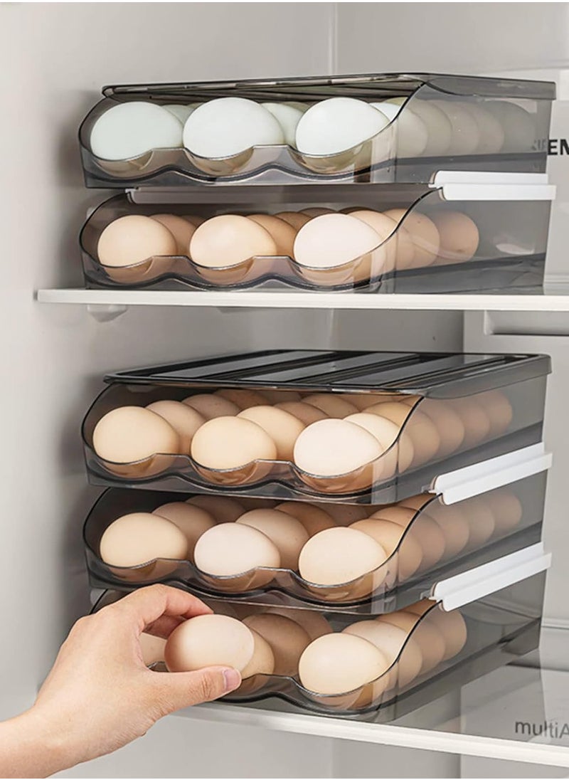 Generic - 3 Layers Egg Holder for Refrigerator, 54 Count Egg Container, Egg Tray for Refrigerator, Automatic Rolling Egg Storage Box, Fridge Egg Organizer, Egg Basket for Refrigerator - Image 1