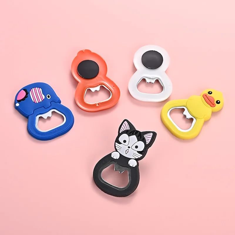 TraveEssentialz Bottle Opener Fridge Magnets for Home, Kitchen, Bar, Hostel & Camping | 3 Cute Cartoon Random Designs | Bar Tool Gift for Beer Lovers & Travelers - Image 3