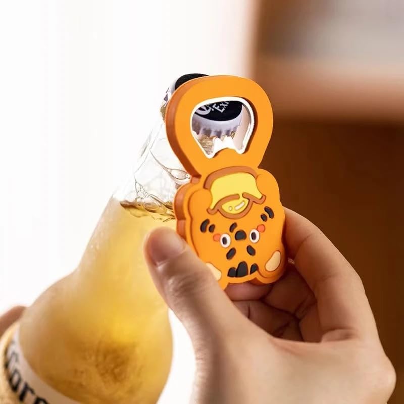 TraveEssentialz Bottle Opener Fridge Magnets for Home, Kitchen, Bar, Hostel & Camping | 3 Cute Cartoon Random Designs | Bar Tool Gift for Beer Lovers & Travelers - Image 2