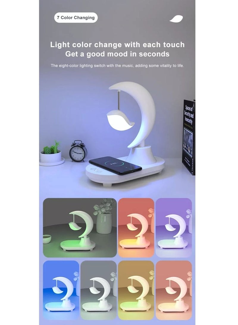 Wireless Charging Birthday Special Desk Light Bluetooth Speakers Led Bedside Table Lamps Romantic Colorful Atmosphere Night Lamp  - Image 4