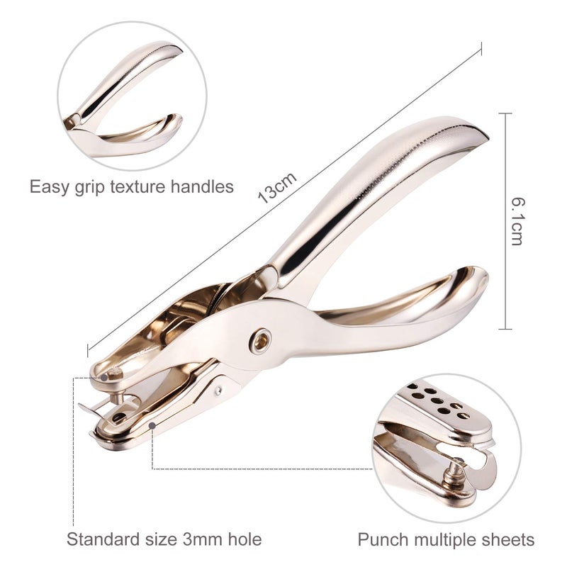 Yaocom 100 Pieces 3/4 Inch Brass Paper Fasteners Paper Brads, and 300 Pieces Plated Brass Washers with Hole Punch (Gold, 20mm Long) - Image 3