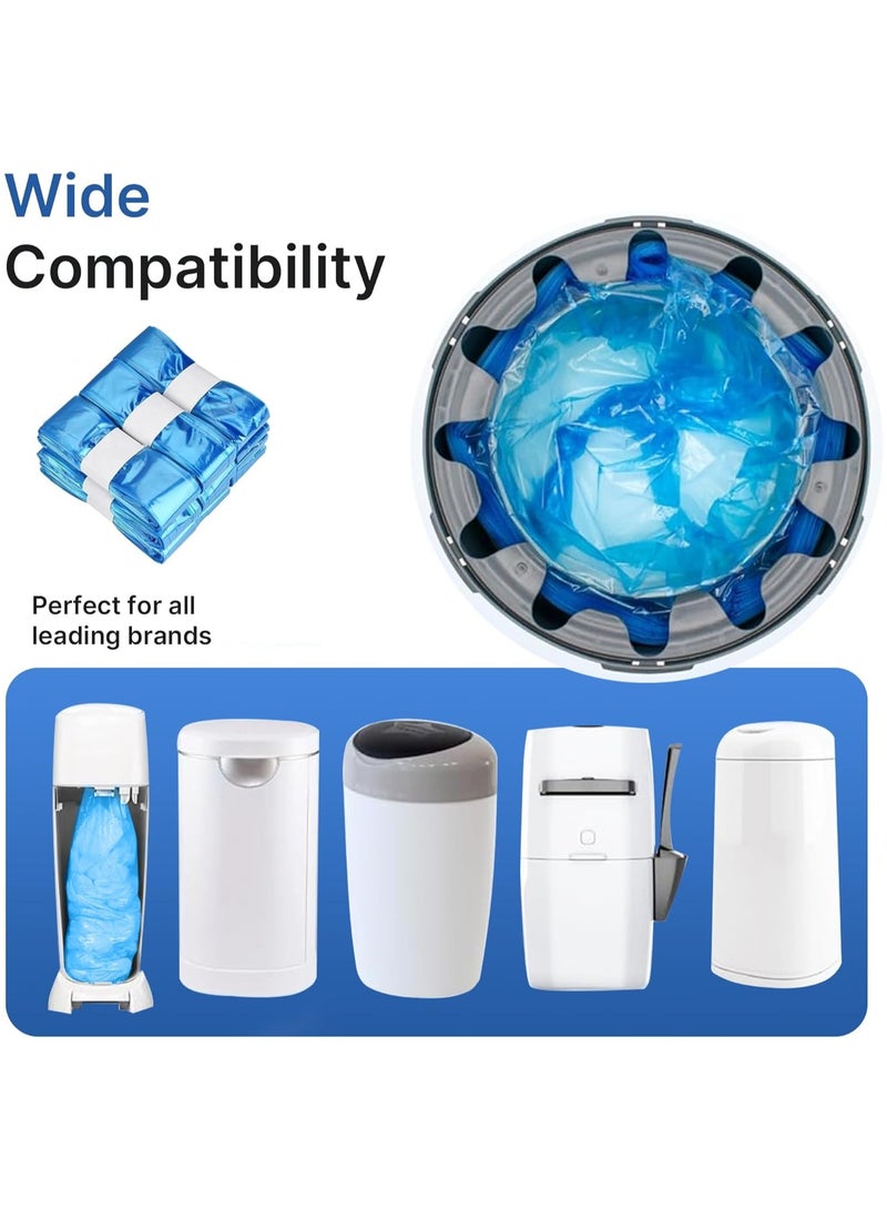 Ru syanl Diaper Pail Refill Bags Pack of 5 Premium Quality Disposable Diaper Bags Designed to Reduce Leaks Holds up to 320 Diapers Per Bag Compatible with Diaper Pail Cassettes for All Models - Image 2