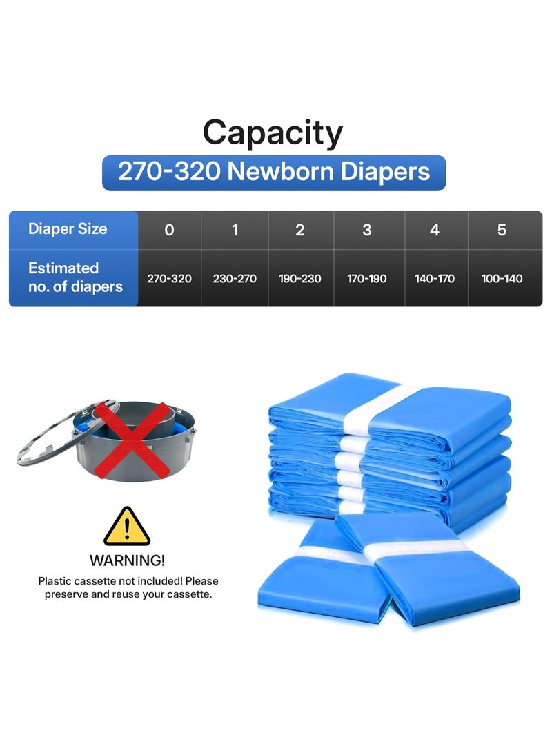 Ru syanl Diaper Pail Refill Bags Pack of 5 Premium Quality Disposable Diaper Bags Designed to Reduce Leaks Holds up to 320 Diapers Per Bag Compatible with Diaper Pail Cassettes for All Models - Image 4