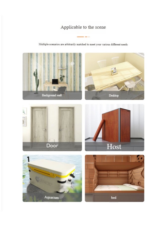 Anna 45cm x 2m Waterproof, Moisture-Proof, and Oil-Proof Faux Wood Grain Self-Adhesive Wallpaper for Home Renovation  - Image 2