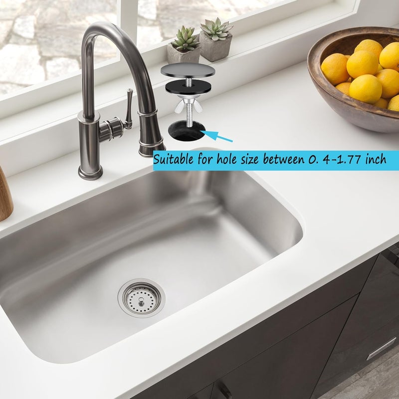 ZMD 2 Inch Kitchen Sink Hole Cover,Faucet Hole Cover Stainless Steel Hole Plug Counter Top Hole Plug Kitchen Sink Tap Hole Sink Plug Stopper Kitchen Blanking Metal Plug (Grey), Gray - Image 5