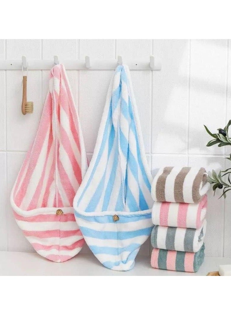 منشفة لف الشعر مايكروفايبر متعددة الألوان – سريعة الامتصاص لتجفيف الشعر بعد الاستحمام – خفيفة وناعمة ومناسبة لجميع أنواع الشعر - Image 3