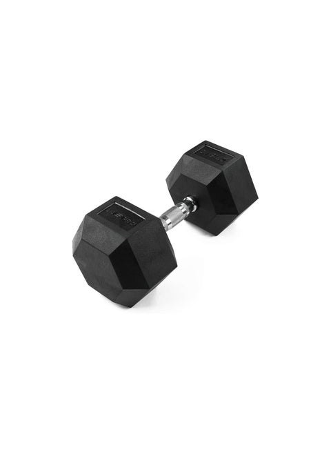 Rubber dumbbells 5kg hexagonal