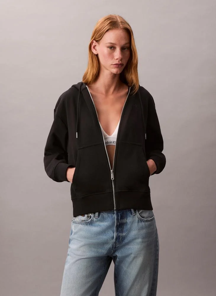 كالفن كلاين جينز Logo Zip Through Hoodie