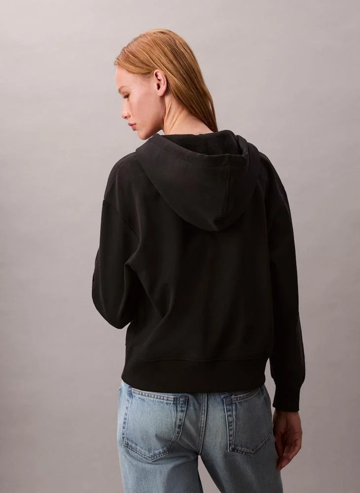 كالفن كلاين جينز Logo Zip Through Hoodie