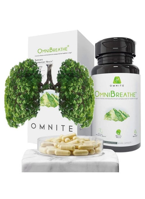 Omnibreathe Inhaler Mateimprove Breathing From Insidecough Mucus Relief For Copdfeel Changes In 24 Hoursblend W. Nac Supplement & Natural Herbs60 Capsules(Take 2 W. Meal1 To 3 Times A Day)