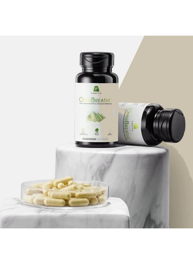 Omnibreathe Inhaler Mateimprove Breathing From Insidecough Mucus Relief For Copdfeel Changes In 24 Hoursblend W. Nac Supplement & Natural Herbs60 Capsules(Take 2 W. Meal1 To 3 Times A Day)