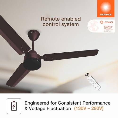 LEDVANCE Aero Master Supreme Bldc Fans Ceiling 1200mm | Ceiling Fan for Living Room | 5 Star Ceiling Fan | 50% Energy Saving | Operates Silently | Smart Timer Mode | 3 Year Warranty - Smoky Brown - Image 2