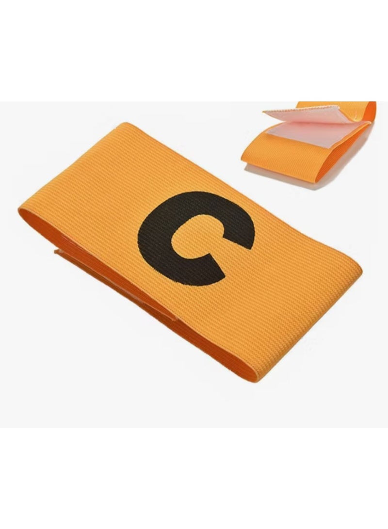 شارة قائد كرة القدم مرنة متعددة الألوان قابلة للتعديل للشباب والكبار، برتقالي - Image 2