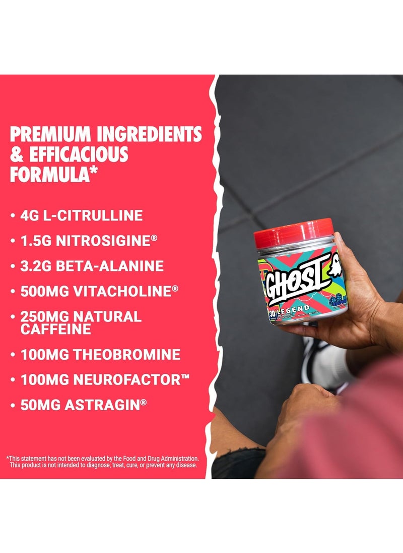 Ghost - Legend Pre-Workout - Blue Raspberry - (30 Servings) - Image 1
