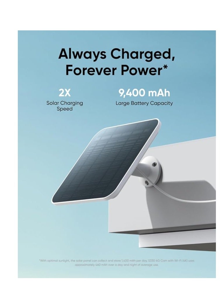 eufy eufy Security 4G LTE Cam S330 with Wi-Fi, 4K UHD Pan Tilt, Wireless, Solar Powered with Solar Panel, AI Human/Vehicle Tracking, with SIM Card - Image 2