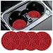 Salior 4PCS Silicone Car CoastersUnique Spider Web NonSlip Car Cup Holder Coaster Car Interior AccessoriesUniversal 275 Inch Car Drink Coaster for Women Men Red - Image 2