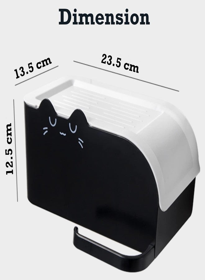 Xpandio Magic Sticker Series Self Adhesive Toilet Paper Holder in Bathroom - 100% Waterproof and with Mobile Stand & Storage - Image 2
